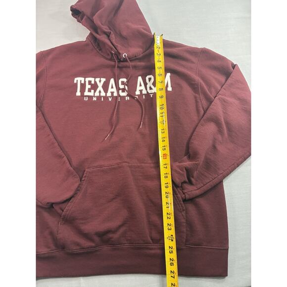 Champion Texas A&M Aggies Hoodie Sweatshirt Mens Large Maroon Pullover - Picture 5 of 7